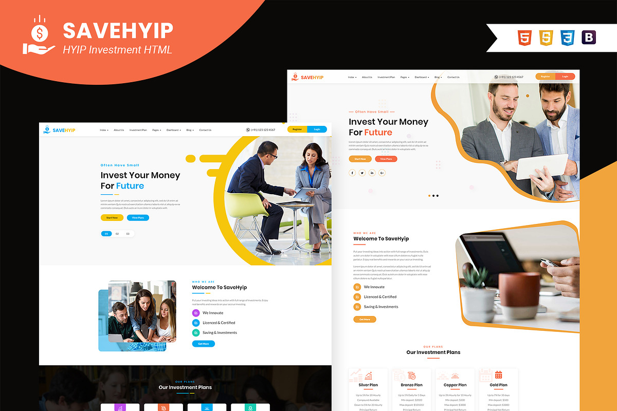 SaveHyip Investment HTML Template, a Bootstrap Template by Webstrot Technology (Photo 3 of 4)