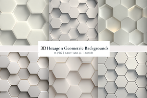 3D Hexagon Geometric Backgrounds, a Background Graphic by MarisoArt