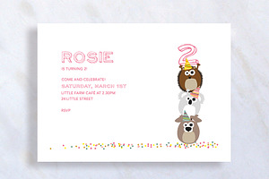 Cute Kid Birthday Invitation Card