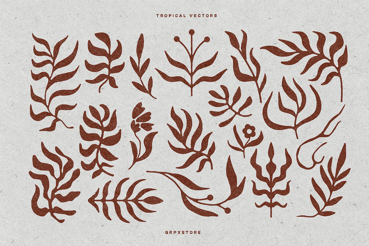 Tropical Vector Illustrations, a Decorative Illustration by GRPXSTORE (Photo 4 of 7)
