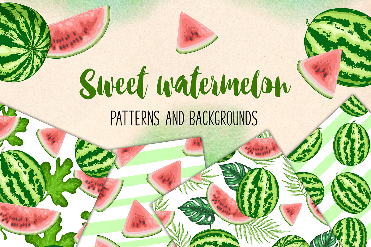 Sweet Watermelon Design Kit, a Food Illustration by Artspace (Photo 1 of 4)