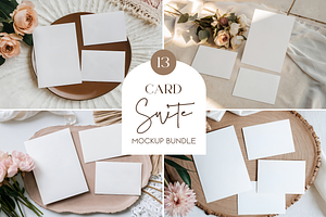 Wedding Invitation Suite Mockup Bund, a Product Mockup by TatiMockup