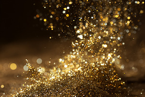 Golden glitter dust falling and sparkling, shining bright light, a Photo by Studio ANNA