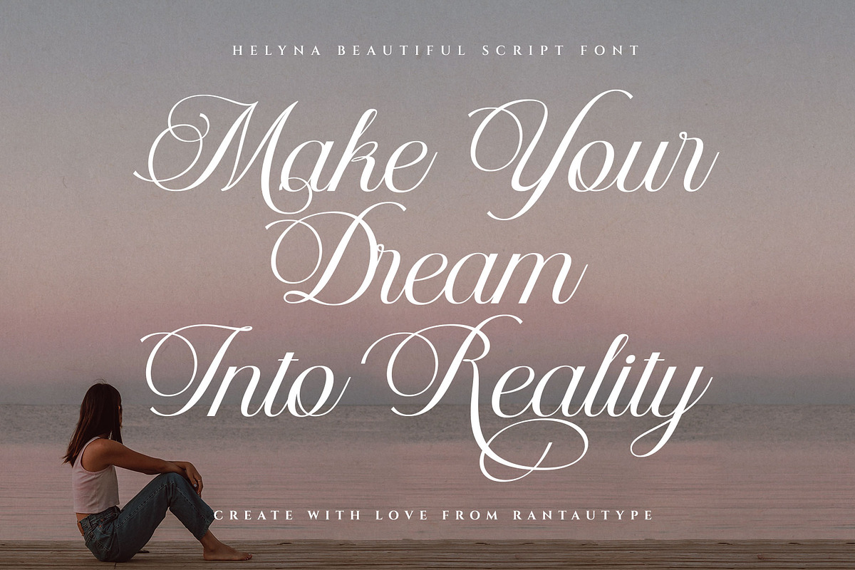 Helyna Elegant Script Font, a Script Font by RantautypeStudio (Photo 2 of 19)