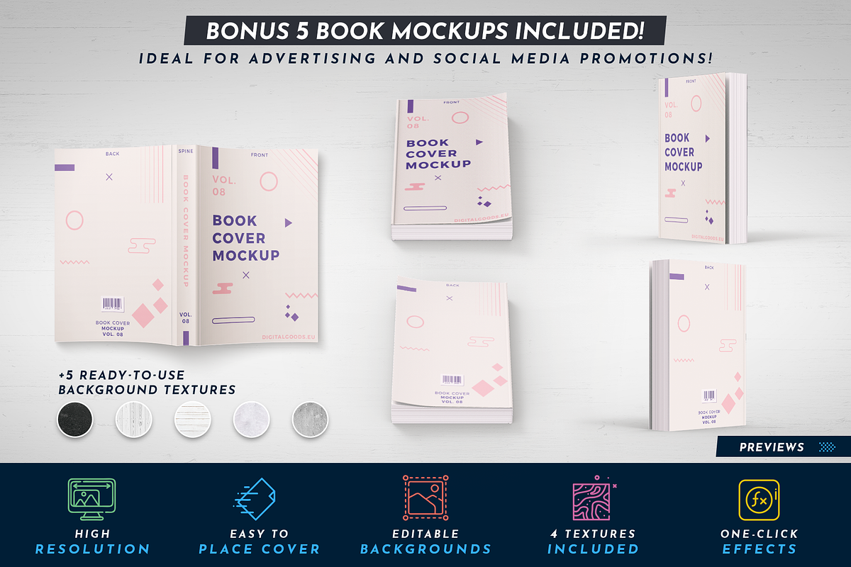 Book Cover Template 47, a Templates & Theme by Digital Goods (Photo 5 of 11)