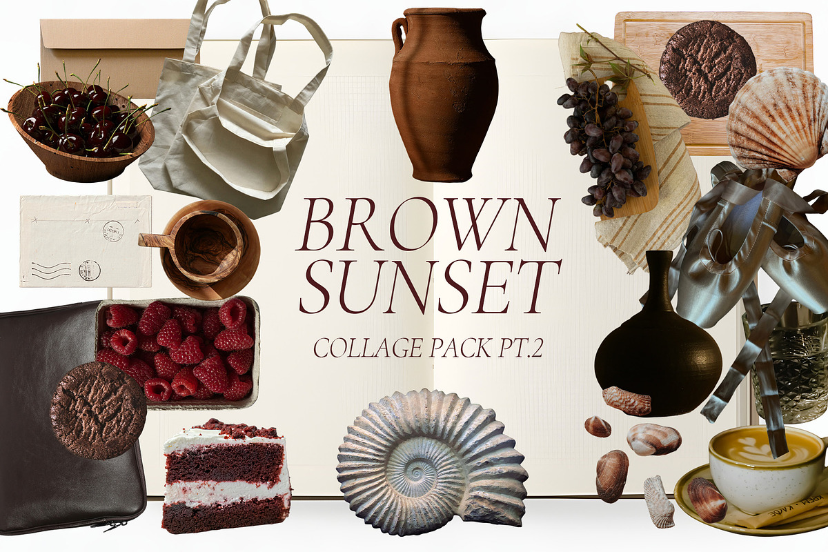 brown sunset - collage pack, an Object Graphic by Ashiya Pixel (Photo 8 of 8)