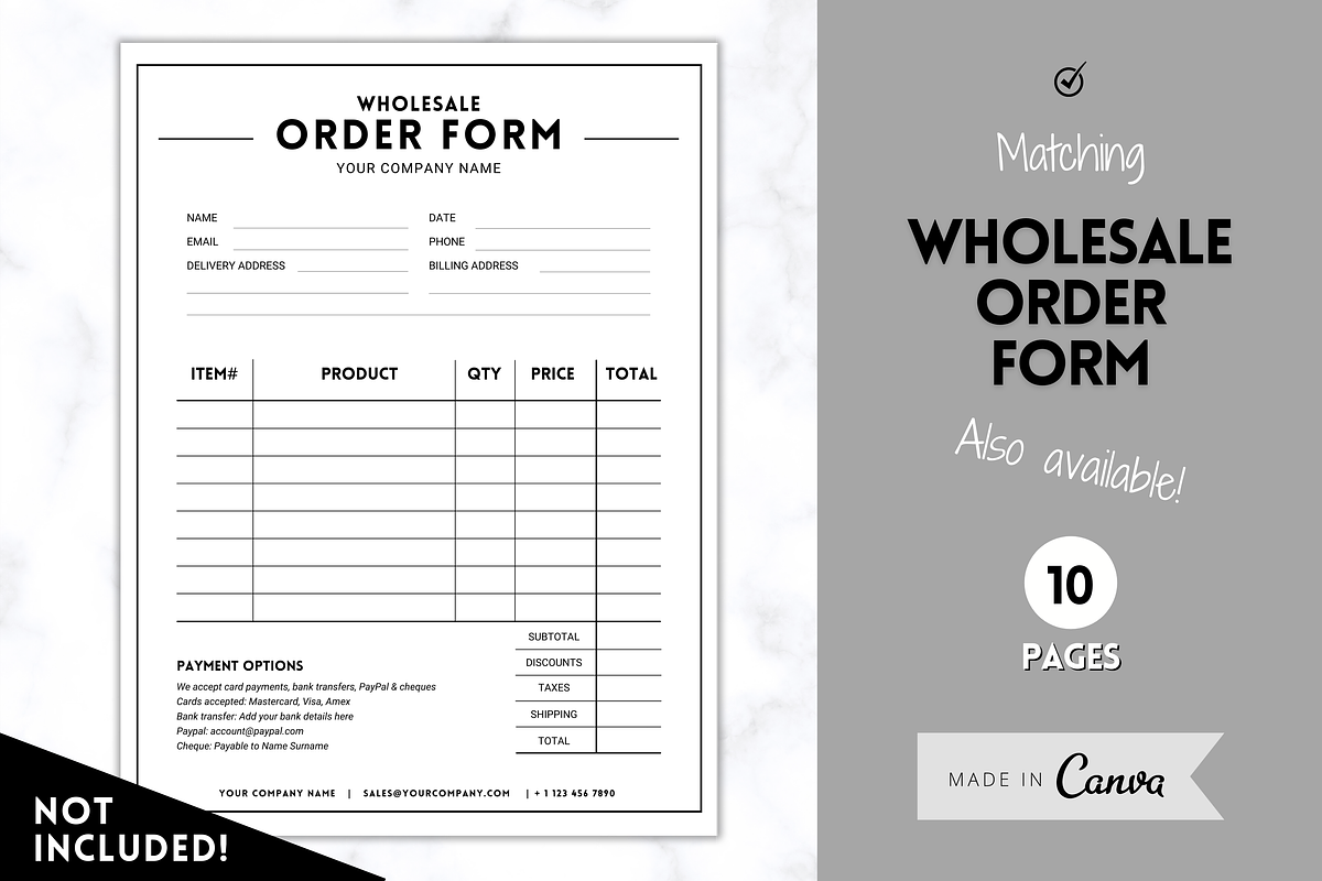 Line Sheet Template Bundle