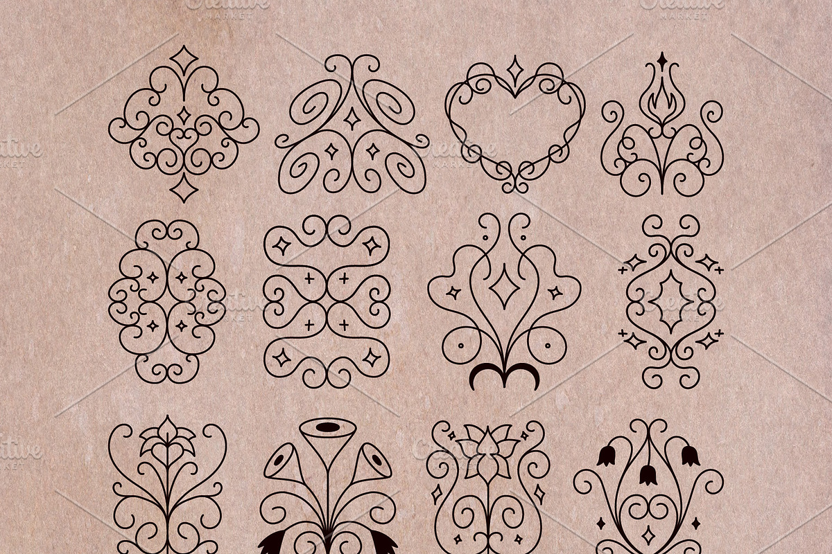 Ornate Floral Frames & Flourishes, an Object Graphic by venimo (Photo 12 of 14)