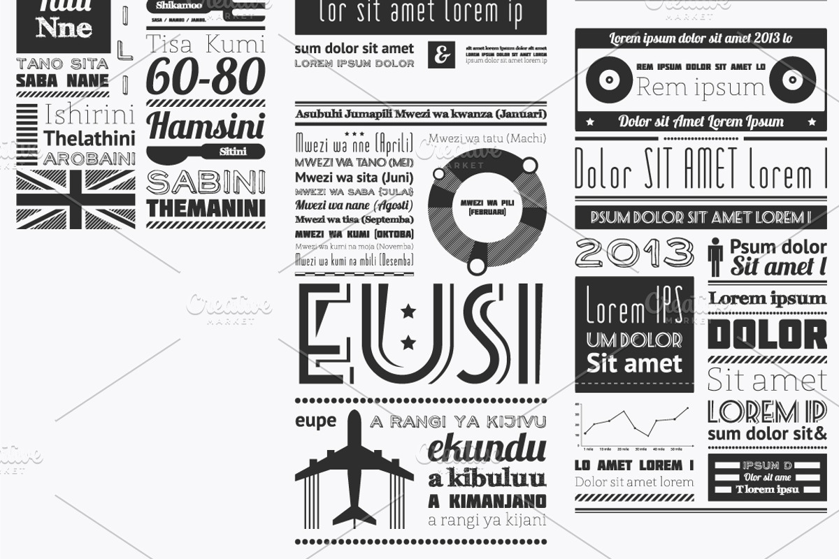 retro abstract background is text, an Illustration by fet