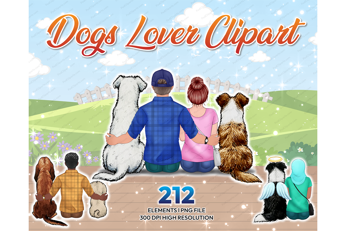 DOG BEST FRIENDS Clipart PNG, Family, a Person Illustration by Podcliparts (Photo 1 of 6)