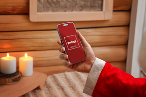 iPhone Mockup Santa Cabin, an iPhone Mockup by RSplaneta