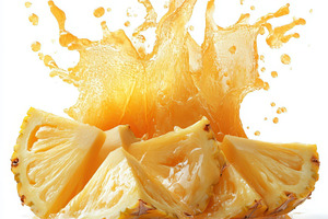 Pineapple juice splash fresh fruit s, a Food & Drink Photo by Pixeness Studio