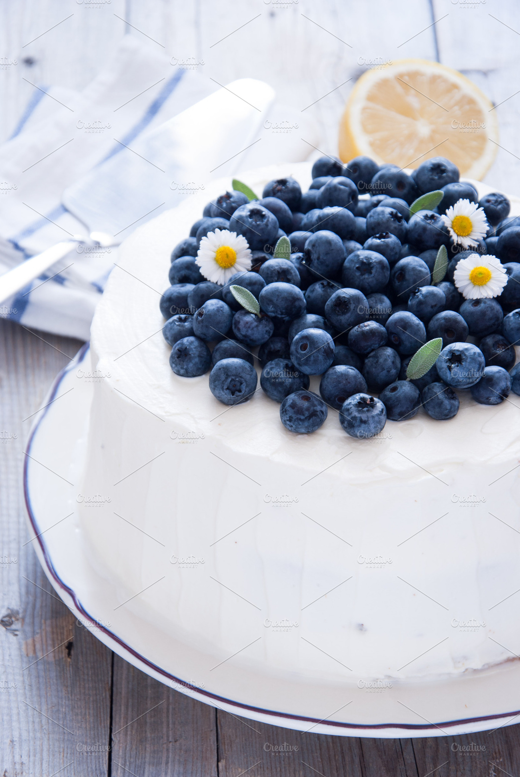 Lemon Blueberry Cake Containing Baked Bakery And Berry