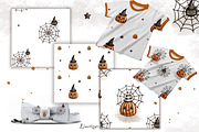 Halloween- illustration and patterns, an Illustration by Linerisyart (Thumbnail 8 of 11)