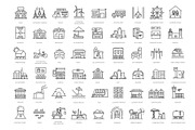 Public Infrastructure Line Icons Set, an Outline Icon by Tettygreen (Thumbnail 2 of 2)