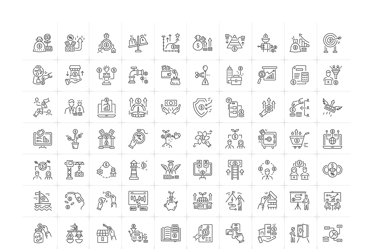 ROI and Revenue Icon Pack, an Outline Icon by Prosymbols (Photo 5 of 5)