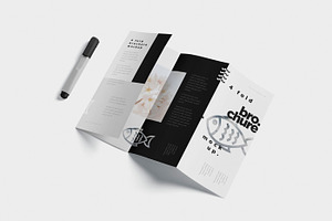 4 Fold Brochure Mockups