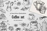 Set of coffee illustrations, a Food Illustration by Evgeniia Lanskikh (Thumbnail 1 of 7)