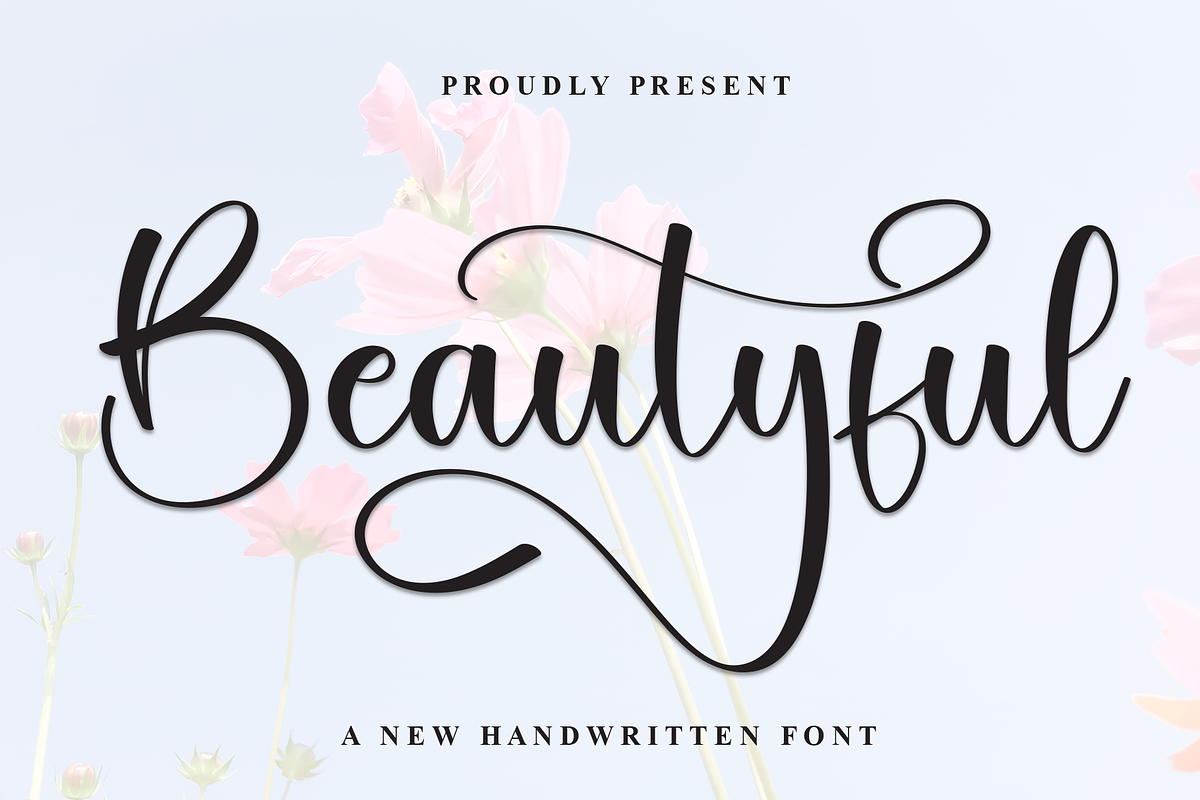 Beautyful | Script Font, a Handwritten Font by Scratchones (Photo 1 of 9)