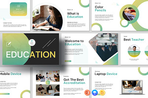 Education Presentation Template, a Templates & Theme by Slide_Genius1