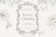 Rococco victorian floral line art, an Object Graphic by Grace Noboa Illustrations (Thumbnail 5 of 9)