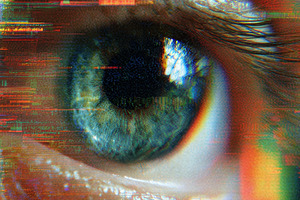 Glitching Eye Digital Art Abstract V, an Abstract Photo by Pixeness Studio