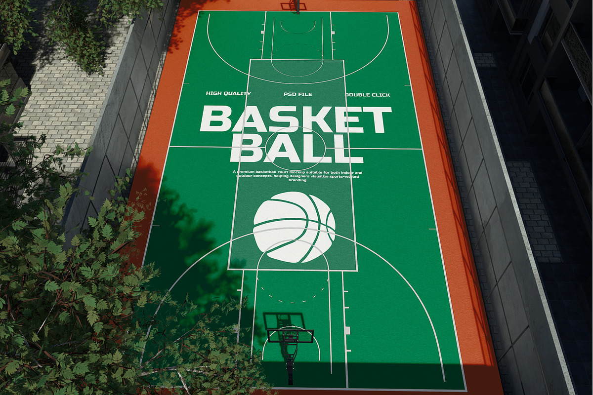 Basketball Court Mockup, an Advertising Mockup by Permadi Creative (Photo 5 of 5)