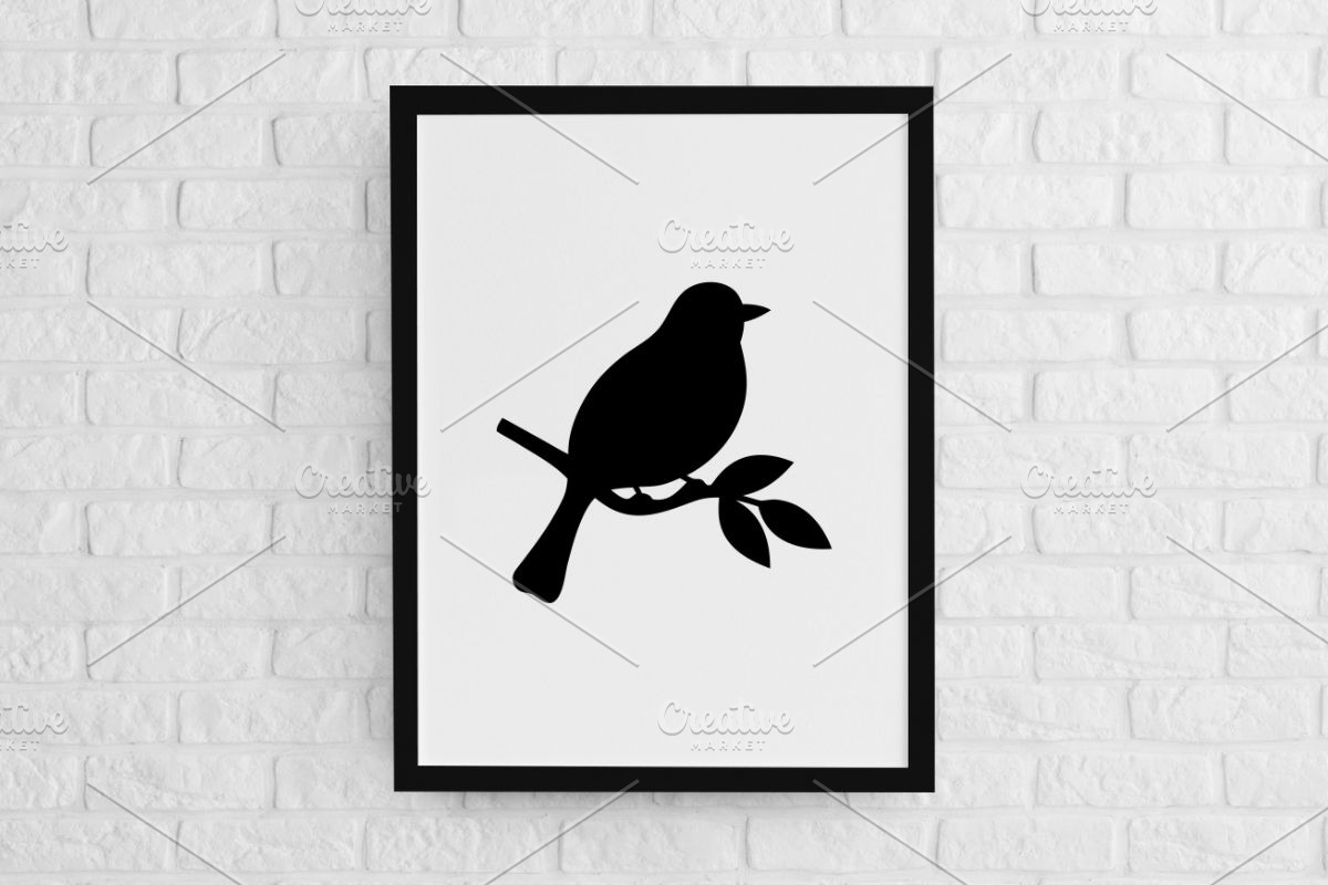 Bird on Branch Silhouette SVG, an Animal Illustration by newminddesign (Photo 2 of 3)
