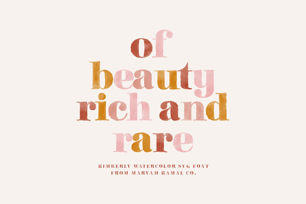 Kimberly - Watercolor svg + regular, a Font by ReveryWorks (Photo 10 of 12)