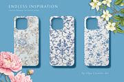 Floral Toile Print Design Patterns, a Pattern Graphic by Olya Creative (Thumbnail 7 of 29)