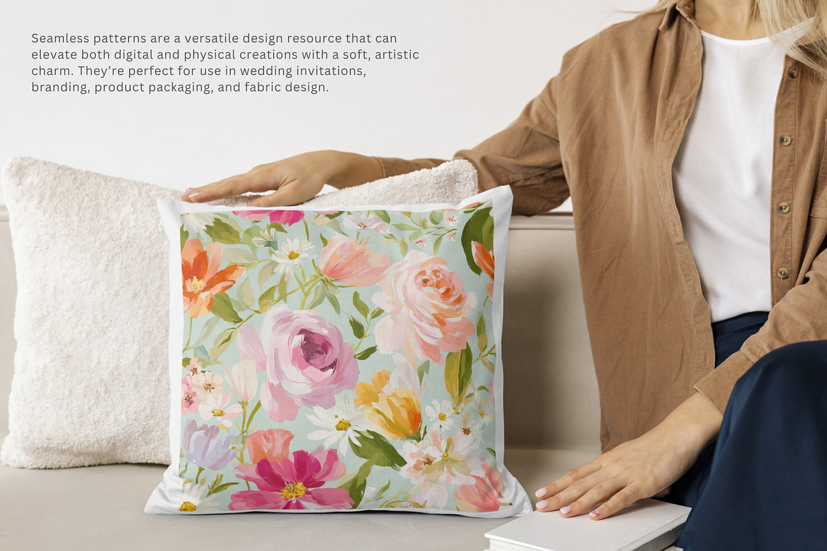 vibrant spring florals pattern, a Pattern Graphic by Pink Studio Art (Photo 3 of 5)
