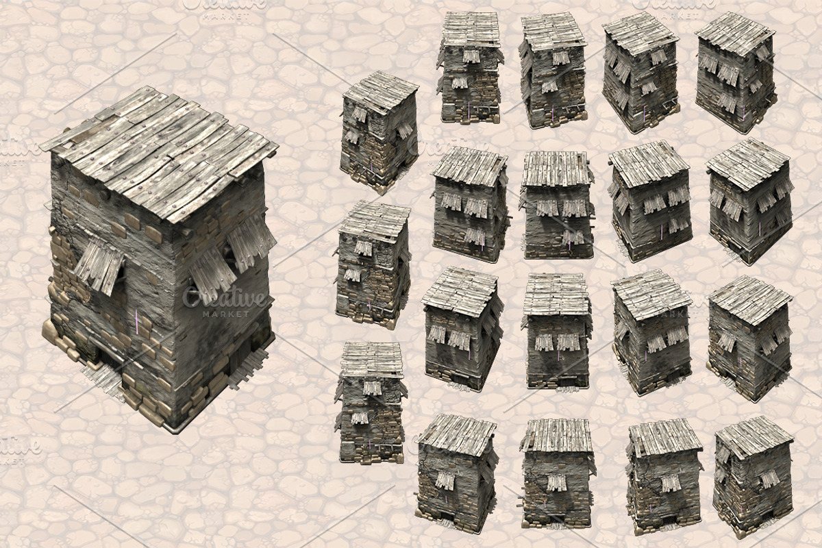 Isometric Ancient City Pack, an Object Graphic by Beatheart Creative Studio (Photo 20 of 77)