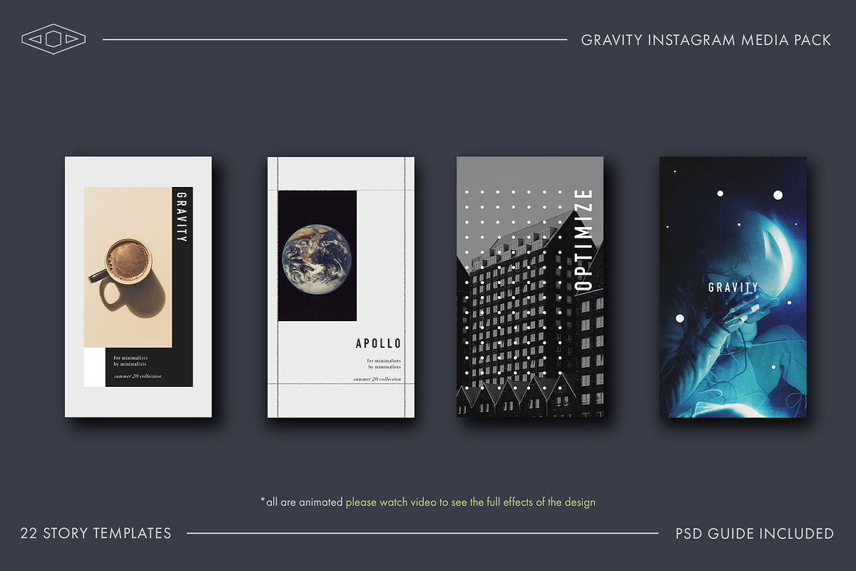Gravity Animated Instagram Media Kit, a Social Media Template by Tangerine Nation (Photo 5 of 7)