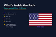 USA Flag Vector Illustration, an Object Illustration by Amogh Design (Thumbnail 5 of 5)