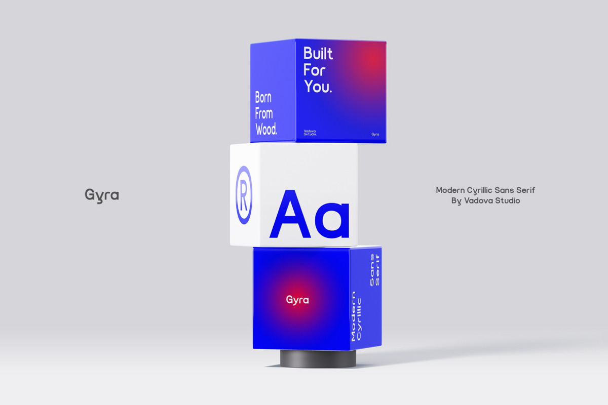 Gyra Modern Cyrillic Sans Serif Font, a Sans Serif Font by Vadovastd (Photo 6 of 7)