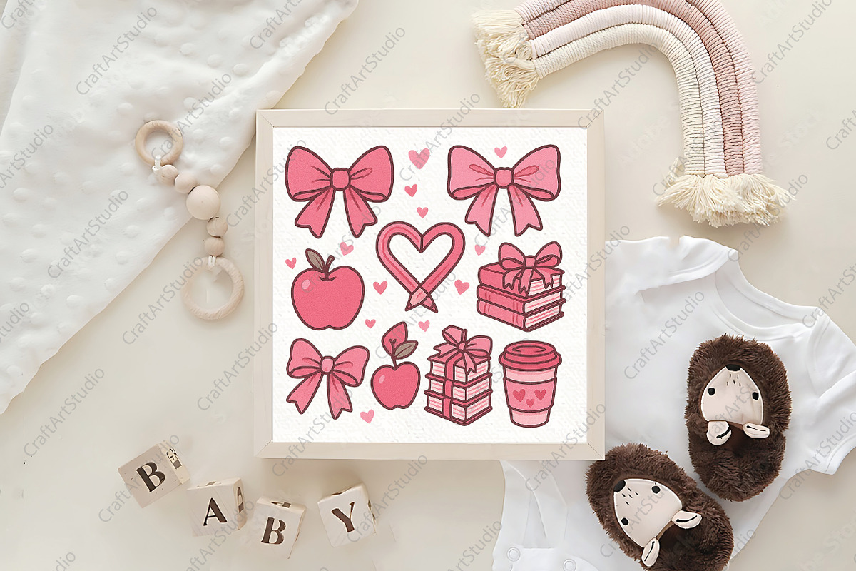Teacher Valentine Coquette PNG, an Illustration by CraftArtStudio (Photo 4 of 4)