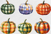 Plaid Pumpkin Clipart, an Illustration by Black Bird Studio (Thumbnail 3 of 6)