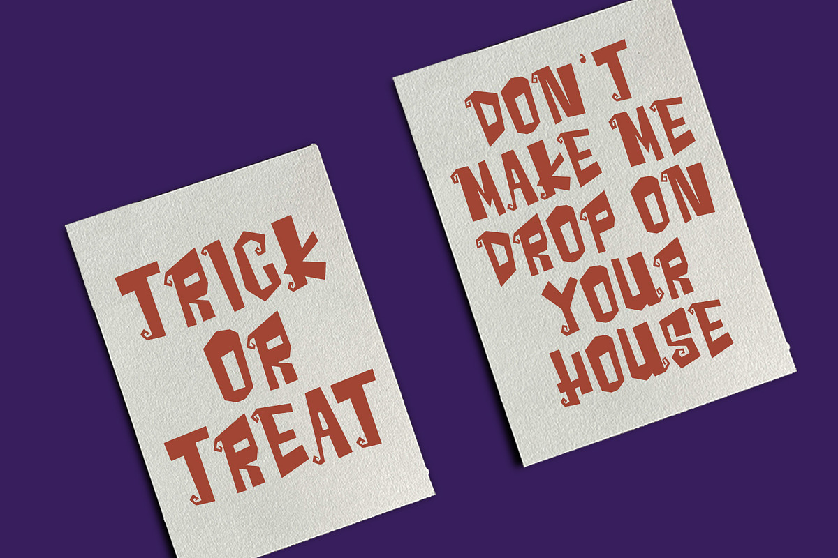 Magiblox Spooky Playful Horror Font, a Sans Serif Font by Maulana Creative (Photo 2 of 7)