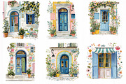 Mediterranean Window Door Clipart, an Object Illustration by DreamCafeArt (Thumbnail 4 of 7)