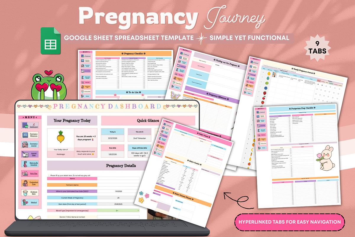 Spreadsheet Pregnancy Journey, a Templates & Theme by bellaROSEworkshop (Photo 1 of 6)
