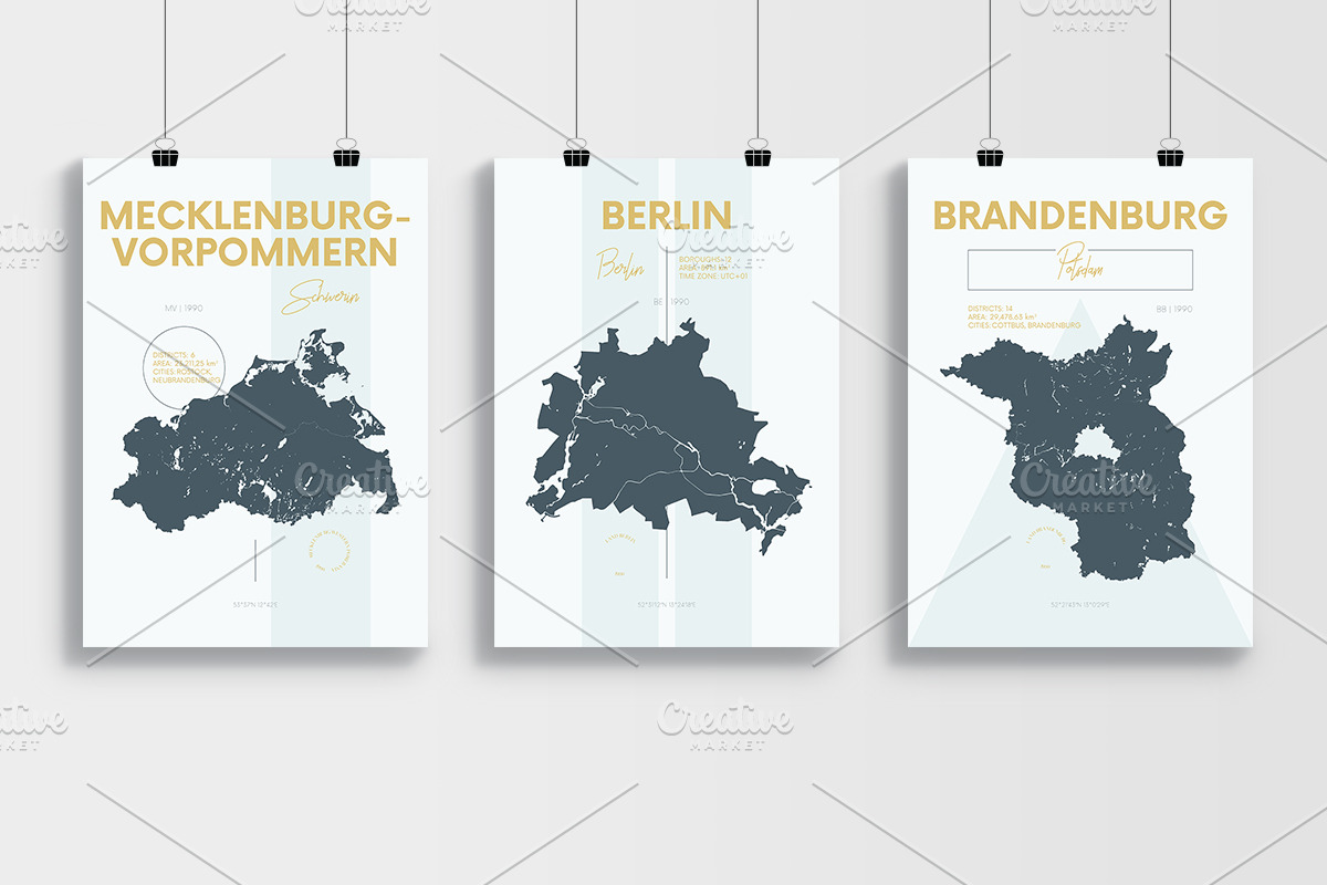 German States Maps | Poster, an Illustration by MaximGertsen (Photo 2 of 10)