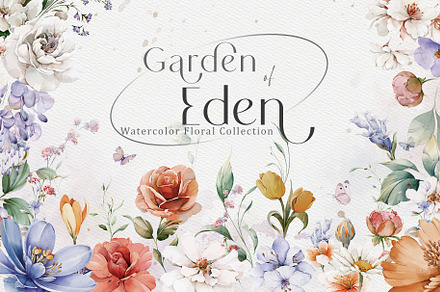 Watercolor Flower Blooms
