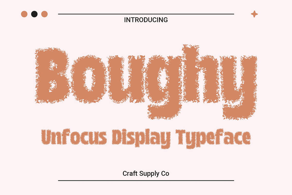 Boughy Unfocus, a Sans Serif Font by Craft Supply Co. (Photo 1 of 8)