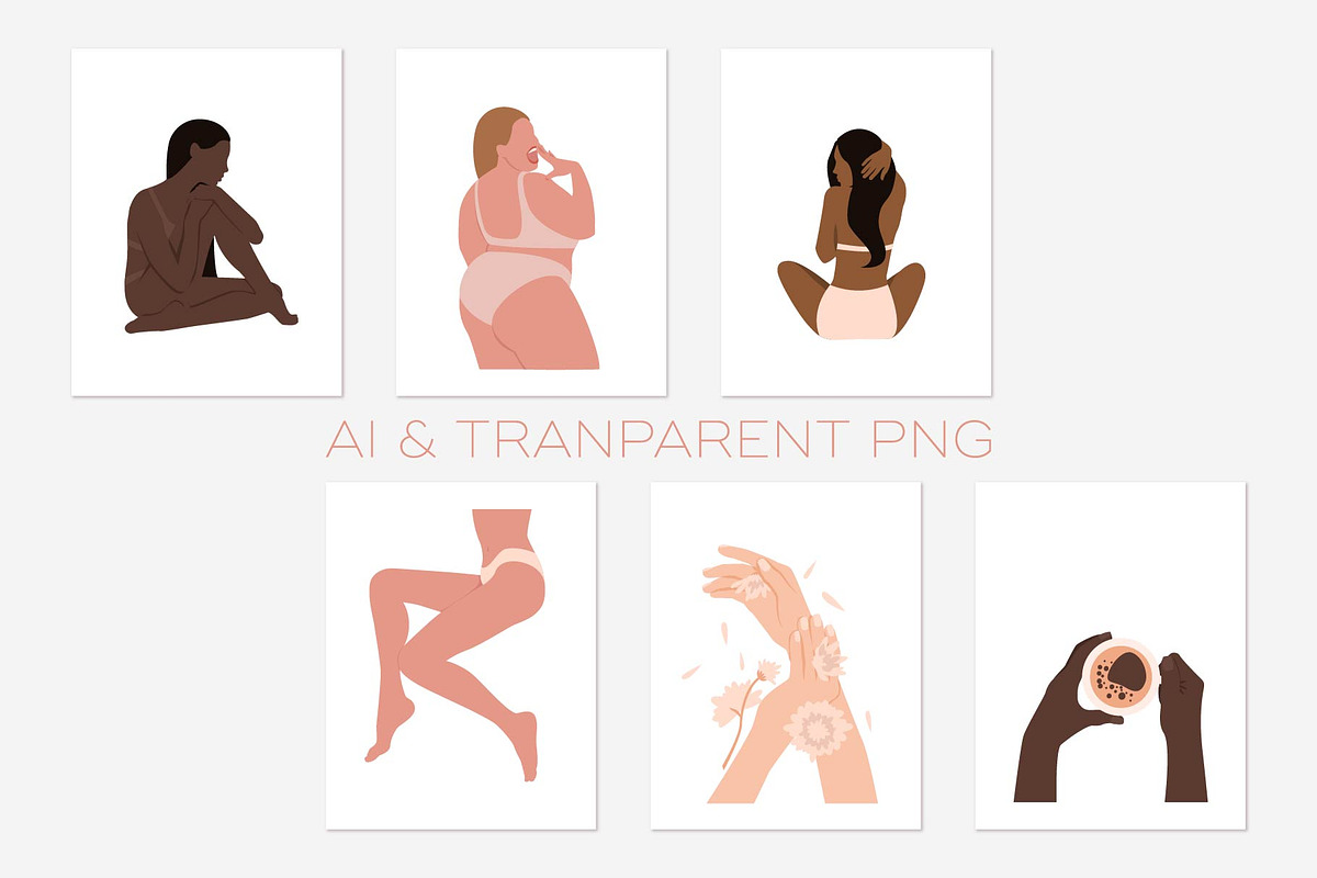 Nude Modern Diversity Collection, a Person Illustration by Minkina (Photo 3 of 6)