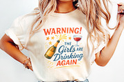 Warning! The Girls Are Drinking, an Illustration by SharpMarketplace (Thumbnail 2 of 9)