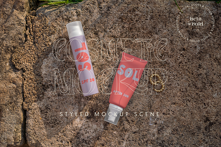 Golden Hour Skincare Mockup Duo