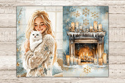 Cozy Winter Junk Journal Pages, a Person Illustration by GlamArtZhanna (Thumbnail 5 of 10)