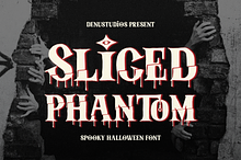 Sliced Phantom Spooky Halloween Font