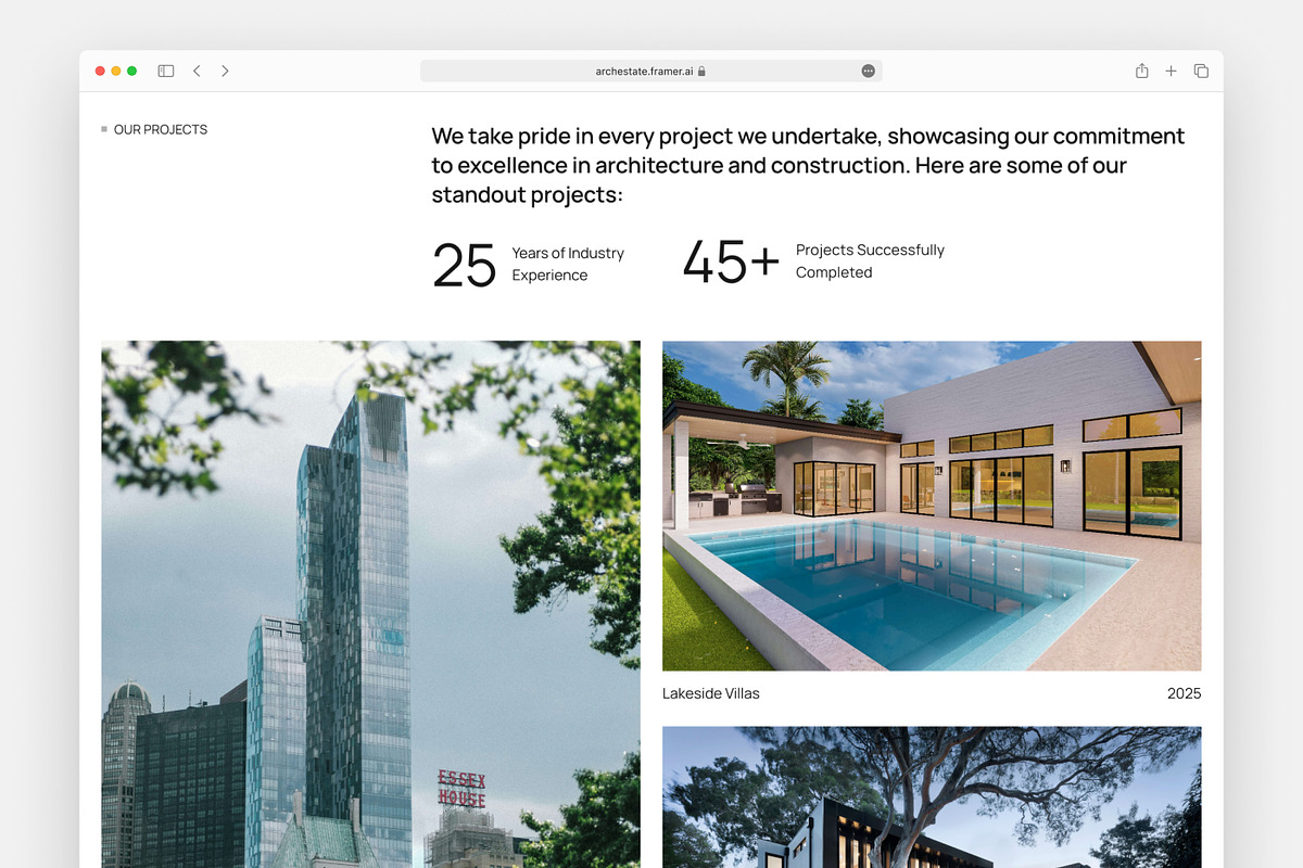 ArchEstate – Framer Template, a Landing Page Template by Pixsellz (Photo 3 of 4)