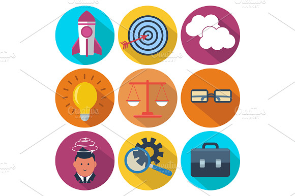 Set Of 9 Business Marketing